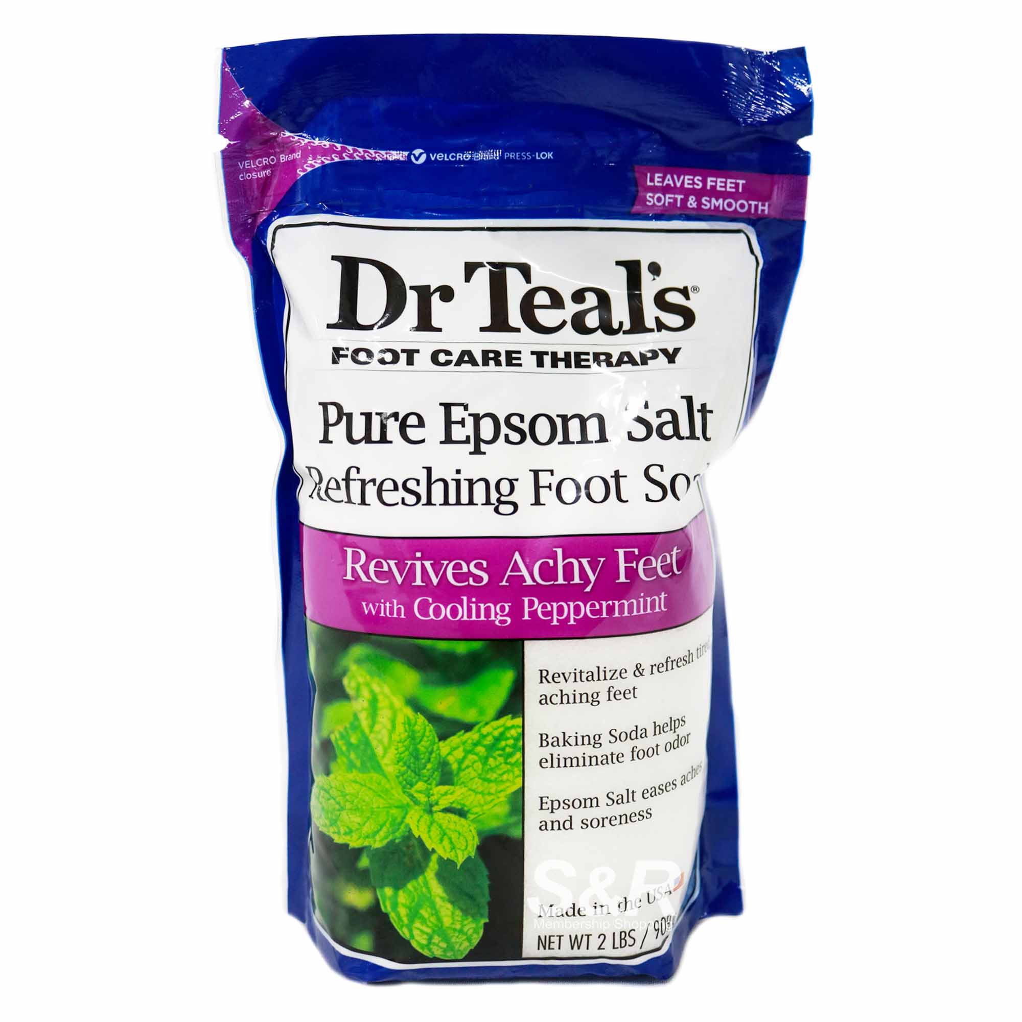 Dr. Teal’s Foot Care Therapy Pure Epsom Salt with Cooling Peppermint 909g
